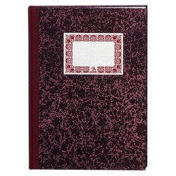 4217-CUADERNO CARTONE CONTABILIDAD CAJA BURDEOS FOLIO NATURAL 100 HOJAS NUMERADAS DOHE 09951