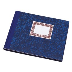4221-LIBRO DE CARTONE RAYADO HORIZONTAL AZUL 1/4 APAISADO 100 HOJAS  DOHE 09961