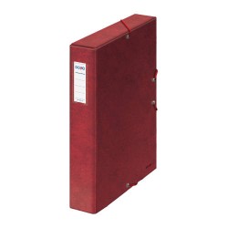 4234-CAJAS DE PROYECTOS CARTON FORRADO LOMO DE 5 CM ROJO CON ETIQUETA 245X350X50 DOHE 09729