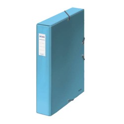 4238-CAJAS DE PROYECTOS CARTON FORRADO LOMO DE 5 CM AZUL CLARO CON ETIQUETA 245X350X50 DOHE 10360