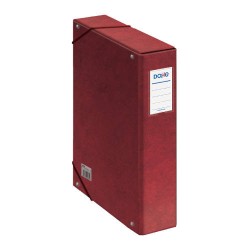 4243-CAJAS DE PROYECTOS CARTON FORRADO LOMO DE 7 CM ROJO CON ETIQUETA 245X350X70 DOHE 09737