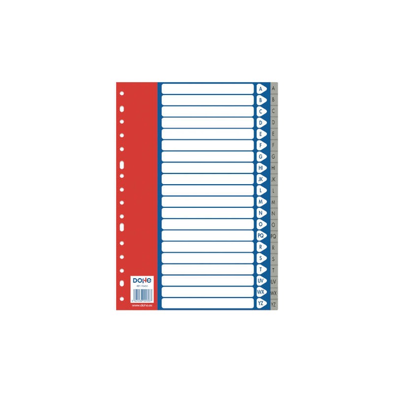 4252-INDICES POLIPROPILENO A-Z (20 POSICIONES)-GRIS FOLIO 227X315 DOHE 90456 4252-INDICES POLIPROPILENO A-Z (20 POSICIONES)-GRIS FOLIO 227X315 DOHE 90456