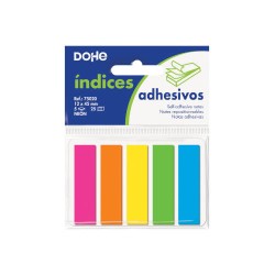 4284-BLISTER 5 BLOCS DE 25 INDICES EN 5 COLORES SURTIDOS NEON 12X45 DOHE 75020