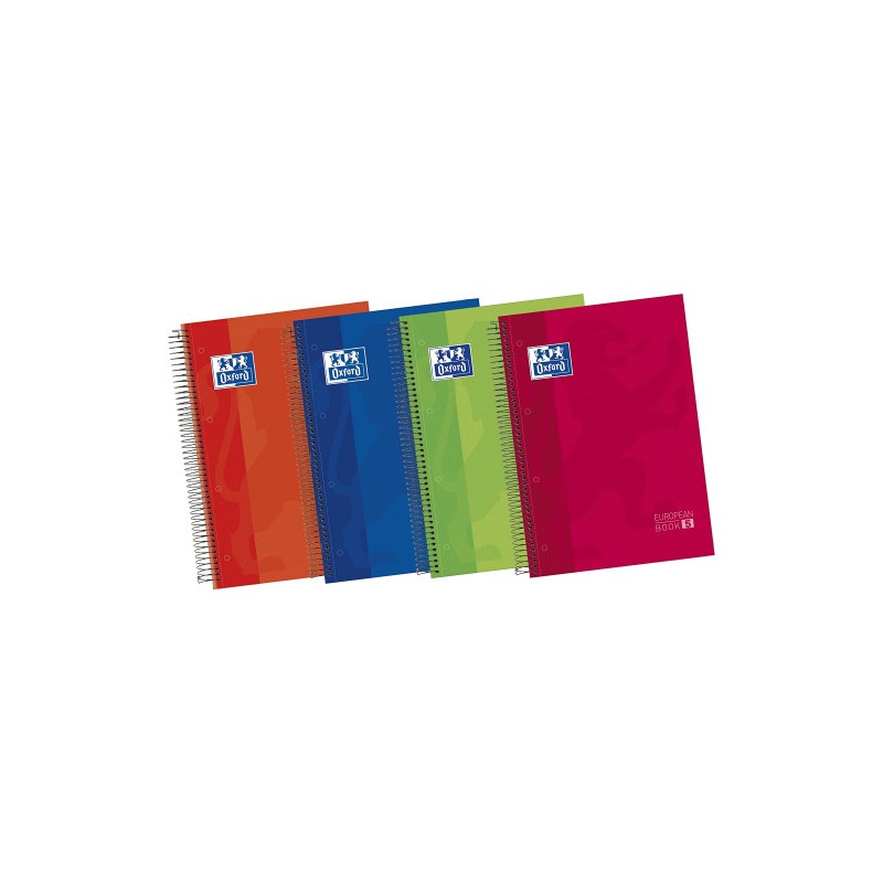 4452-CUADERNO EUROPEANBOOK 5 TAPA EXTRADURA A4+ 120 HOJAS 5X5 COLORES VIVOS 50% HOJAS GRATIS OXFORD 100430279