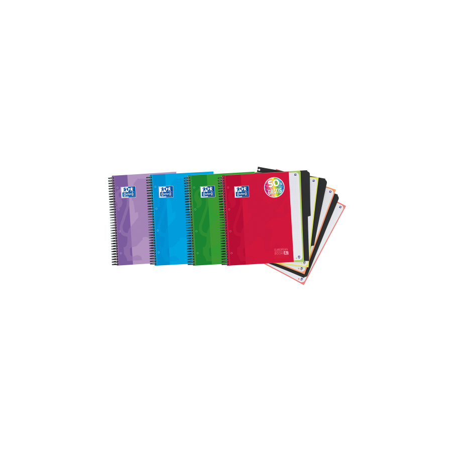 4458-Oxford 400027275 cuaderno y block A4+ 120 hojas Colores surtidos 4458-Oxford 400027275 cuaderno y block A4+ 120 hojas Colores surtidos