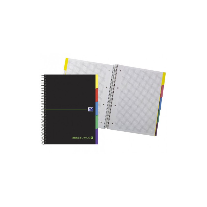 4462-Oxford Europeanbook 5 cuaderno y block A4+ 100 hojas Negro, Verde