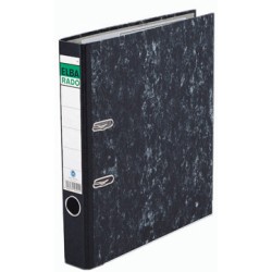 4485-ARCHIVADOR PALANCA RADO CLASICO JASPEADO A4 ANCHO COLOR NEGRO ELBA 100081018