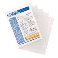 4525-CAJA 100 DOSSIERS UNERO PLASTICO STANDARD FOLIO COLOR PIEL NARANJA ELBA 400005376