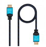 4577-Nanocable Cable HDMI V2.0 4K@60GHz 18 Gbps A/M-A/M, negro, 0.5 m.
