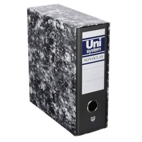 4587-CAJA PARA ARCHIVADOR 1/4A NOVOCLAS COLOR NEGRO UNISYSTEM NOVOCLAS 7350010