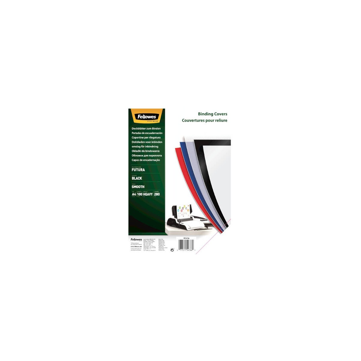 PACK 100 PORTADAS POLIPROPILENO TRANSLUCIDO 450 MICRAS A4 FELLOWES 54770