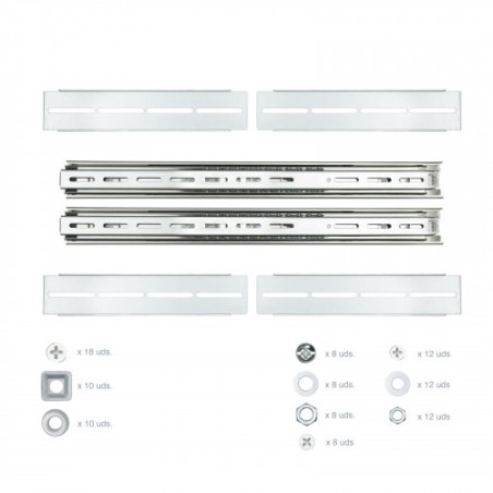 4760-Nanocable Guias laterales telescopicas para Caja Rack de 19"