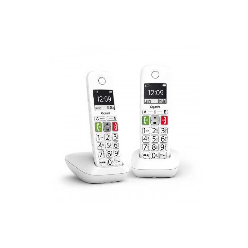 4792-Gigaset E290 Duo Telefono DECT/analogico Identificador de llamadas Blanco 4792-Gigaset E290 Duo Telefono DECT/analogico Identificador de llamadas Blanco