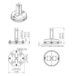 4797-SOPORTE VOGELS GAMA PROFESIONAL COMPONENTES PARA VIDEO WALL TECHO PFF 7965 CONNECT-IT FLOOR MOUNTING PLATE NEGRO (P