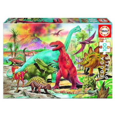 PUZZLE INFANTIL 100 DINOSAURIOS DE 6 8 ANOS EDUCA BORRAS 13179