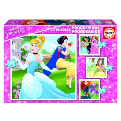 PUZZLE PROGRESIVOS PRINCESAS DISNEY 12 16 20 25 DE 3 5 ANOS EDUCA BORRAS 17166