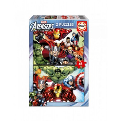 PUZZLE 2x48 AVENGERS DE 3 6 ANOS EDUCA BORRAS 15932