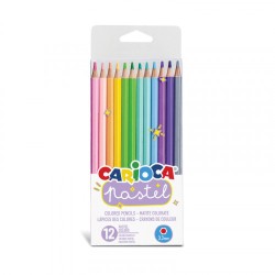 4835-BOLSA PVC 12 LAPICES PASTEL CARIOCA 43034