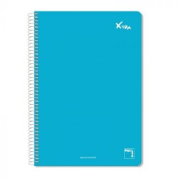 4845-CUADERNO SERIE XTRA 60GR.TAPA CONTRACOLADA FOLIO (215X310MM.) 80 HOJAS CUADRICULA 4X4 COLOR AZUL PACSA 16070