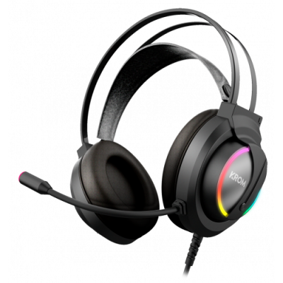 Krom Kappa Auriculares Diadema Negro