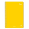 4846-CUADERNO SERIE XTRA 60GR.TAPA CONTRACOLADA FOLIO (215X310MM.) 80 HOJAS CUADRICULA 4X4 COLOR AMARILLO PACSA 16050