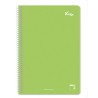 4847-CUADERNO SERIE XTRA 60GR.TAPA CONTRACOLADA FOLIO (215X310MM.) 80 HOJAS CUADRICULA 4X4 COLOR VERDE OSCURO PACSA 1607