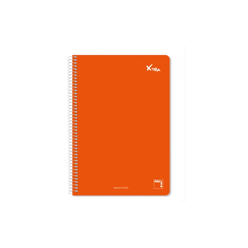 4848-CUADERNO SERIE XTRA 60GR.TAPA CONTRACOLADA FOLIO (215X310MM.) 80 HOJAS CUADRICULA 4X4 COLOR ROJO PACSA 16729