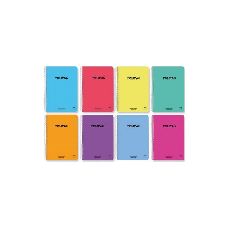 4849-CUADERNO SERIE POLIPAC TAPA POLIPROPILENO FOLIO (215X310MM.) 80 HOJAS CUADRICULA 4X4 8 COLORES SURTIDOS PACSA 16952 4849-CUADERNO SERIE POLIPAC TAPA POLIPROPILENO FOLIO (215X310MM.) 80 HOJAS CUADRICULA 4X4 8 COLORES SURTIDOS PACSA 16952