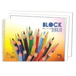 4852-BLOCKS DE DIBUJO COLOURS 130GR.TAMANO FOLIO 20 HOJAS LISO CON RECUADRO PACSA 18836
