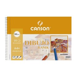 4877-BLOC 20 HOJAS BASIK 130G A4+ MICROPERFORADO CON RECUADRO GUARRO CANSON C200408061