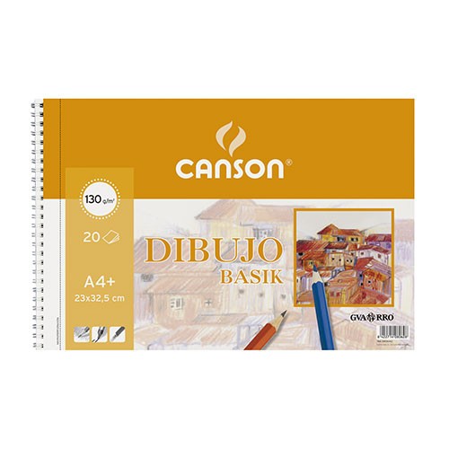 4878-BLOC 20 HOJAS BASIK 130G A4+ MICROPERFORADO GUARRO CANSON C200408062