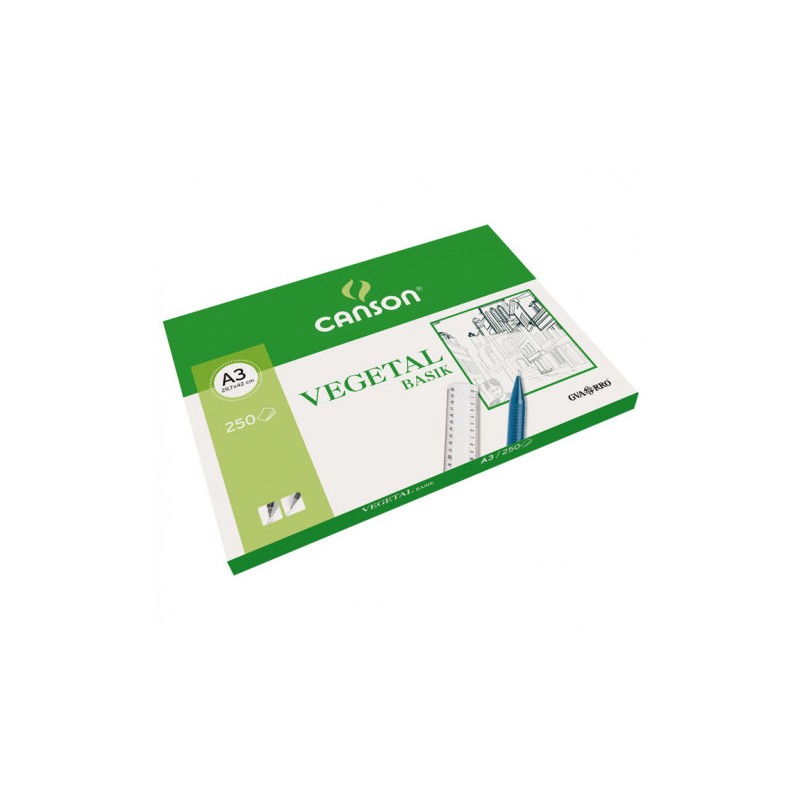 4892-PAQUETE 250 HOJAS PAPEL VEGETAL A3 90G GUARRO CANSON C200406244 4892-PAQUETE 250 HOJAS PAPEL VEGETAL A3 90G GUARRO CANSON C200406244