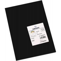4898-PAQUETE 50 HOJAS CARTULINA IRIS A4 185G NEGRO GUARRO CANSON C200040179
