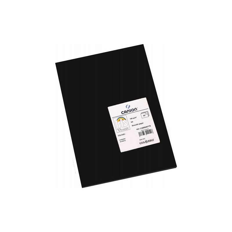 4898-PAQUETE 50 HOJAS CARTULINA IRIS A4 185G NEGRO GUARRO CANSON C200040179 4898-PAQUETE 50 HOJAS CARTULINA IRIS A4 185G NEGRO GUARRO CANSON C200040179
