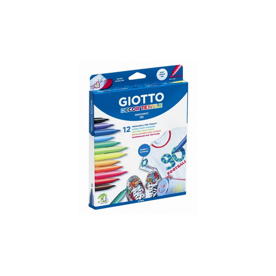4910-ESTUCHE 12 ROTULADORES GIOTTO DECO TEXTIL GIOTTO F49490000