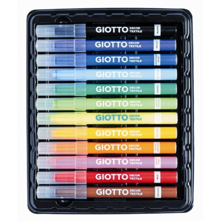 4911-ESTUCHE 12 ROTULADORES GIOTTO DECO TEXTIL GIOTTO F49490000