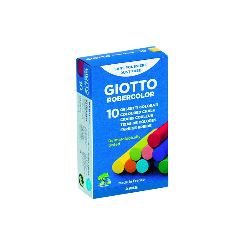 4913-CAJA 10 TIZAS COLORES SURTIDOS GIOTTO F538900