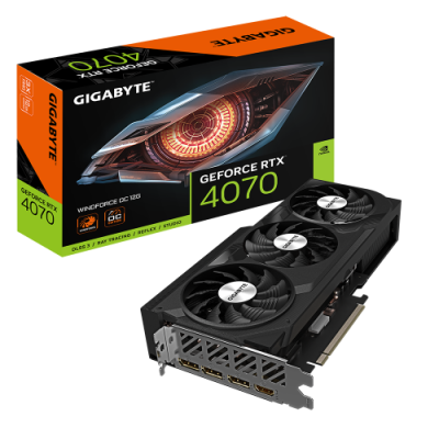 VGA GIGABYTE GV N4070WF3OC 12GDNVRTX4070GDDR6X12GB192BITHDMI3DPWINDFORCE 3X 3 VENTILADORES