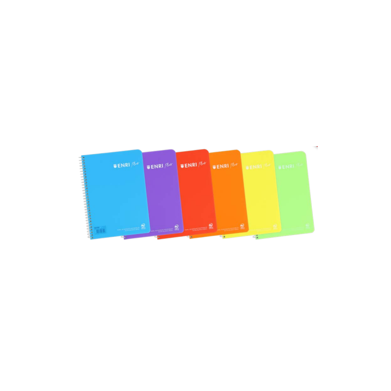 4924-CUADERNO POLIPROPILENO ESPIRAL 4o 80 HOJAS 90G 4X4 CON MARGEN SURTIDO ENRI 4924-CUADERNO POLIPROPILENO ESPIRAL 4o 80 HOJAS 90G 4X4 CON MARGEN SURTIDO ENRI