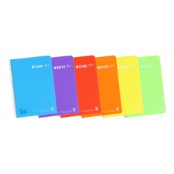 4927-CUADERNO POLIPROPILENO ESPIRAL FOLIO 80 HOJAS 90G 4X4 CON MARGEN SURTIDO ENRI 400133583