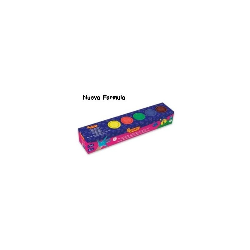 4942-ESTUCHE PINTURA DEDOS BOTES 35 ML EN 5 COLORES SURTIDOS JOVI 540
