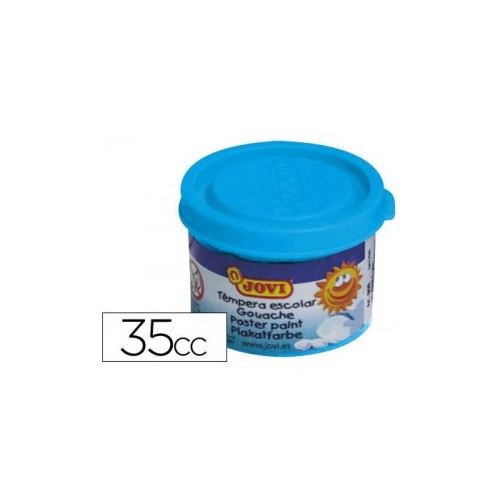 4979-ESTUCHE TEMPERA ESCOLAR 5 BOTES 35 ML - AZUL CYAN JOVI 50321