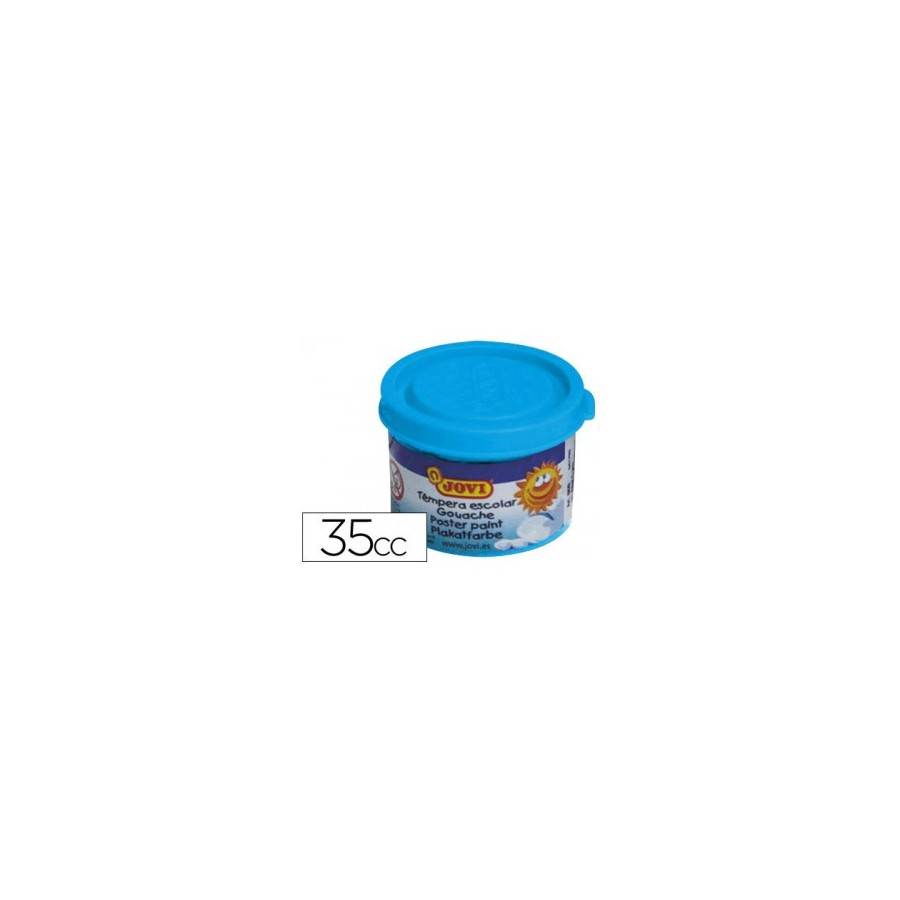 4979-ESTUCHE TEMPERA ESCOLAR 5 BOTES 35 ML - AZUL CYAN JOVI 50321