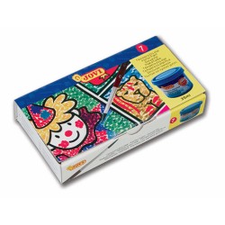 4984-ESTUCHE TEMPERA ESCOLAR 7 BOTES 35 ML COLORES SURTIDOS + PINCEL JOVI 507