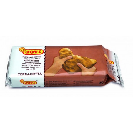 4993-PASTILLA PASTA MODELAR AIR DRY ENDURECIBLE AL AIRE 500 G TERRACOTTA JOVI 88