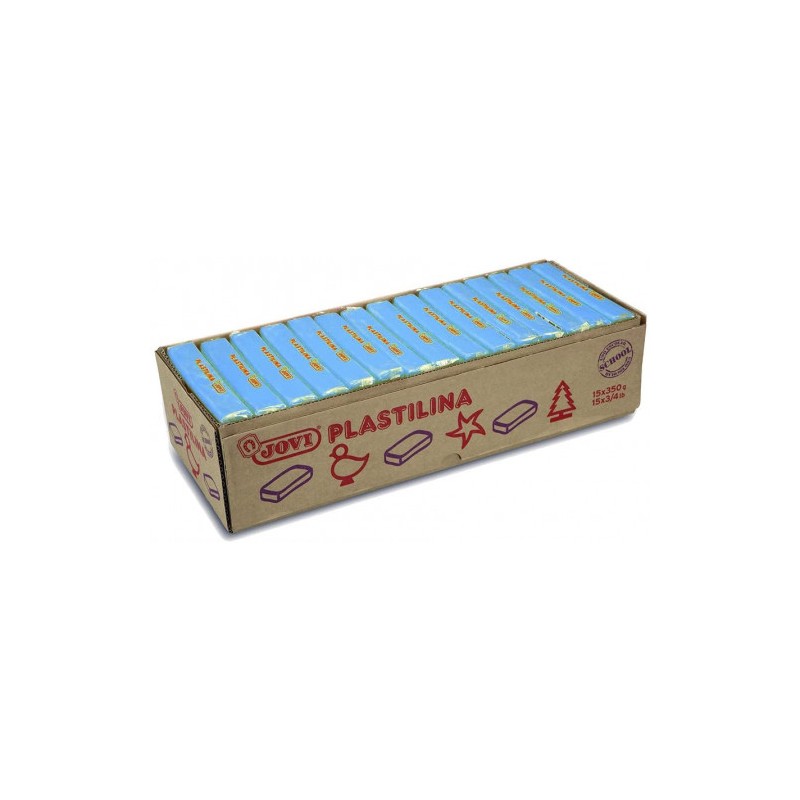 5032-CAJA 15 PASTILLAS PLASTILINA 350 G - AZUL CLARO JOVI 7212 5032-CAJA 15 PASTILLAS PLASTILINA 350 G - AZUL CLARO JOVI 7212