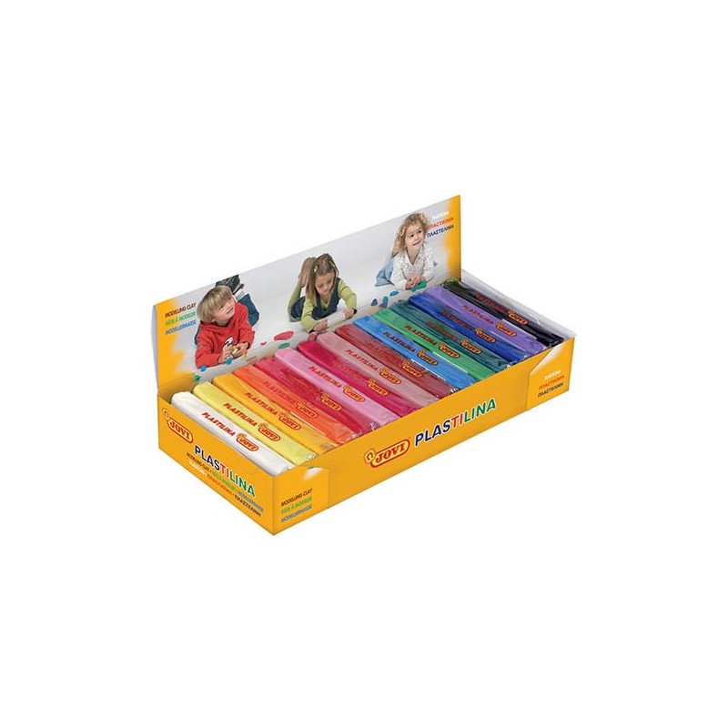 5038-CAJA EXPOSITORA 15 PASTILLAS PLASTILINA 150 G COLORES SURTIDOS JOVI 71S
