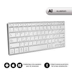 5050-SUBBLIM Teclado Wireless Bluetooth Aluminio Advance Compact Silver