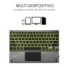 5063-SUBBLIM Teclado Bluetooth Smart Backlit BT Keyboard Touchpad Grey