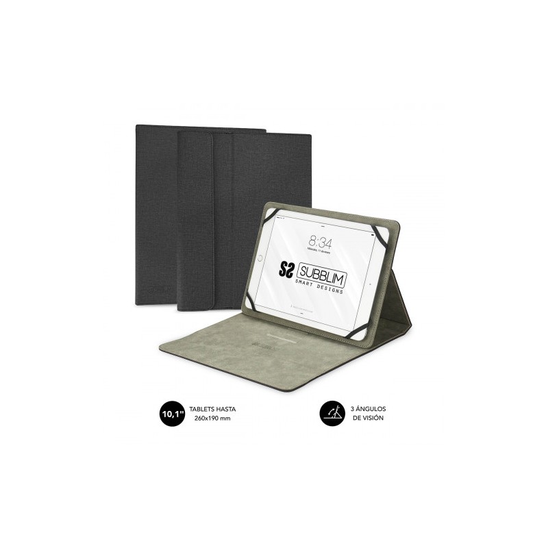 5066-SUBBLIM Funda Tablet Clever Stand Tablet Case 10,1" Black